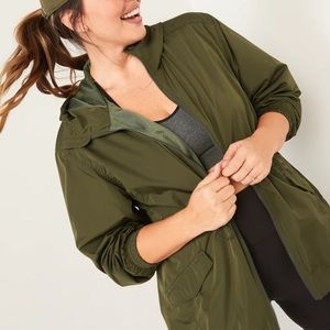 Old Navy Active Water-Resistant Anorak Rain/Spring Jacket